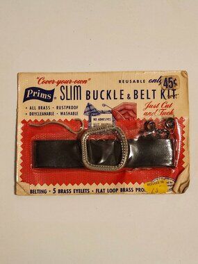 Vintage Prims Slim Buckle & Belt Kit 3/4 Inch Cover-Your-Own NOS BNIP